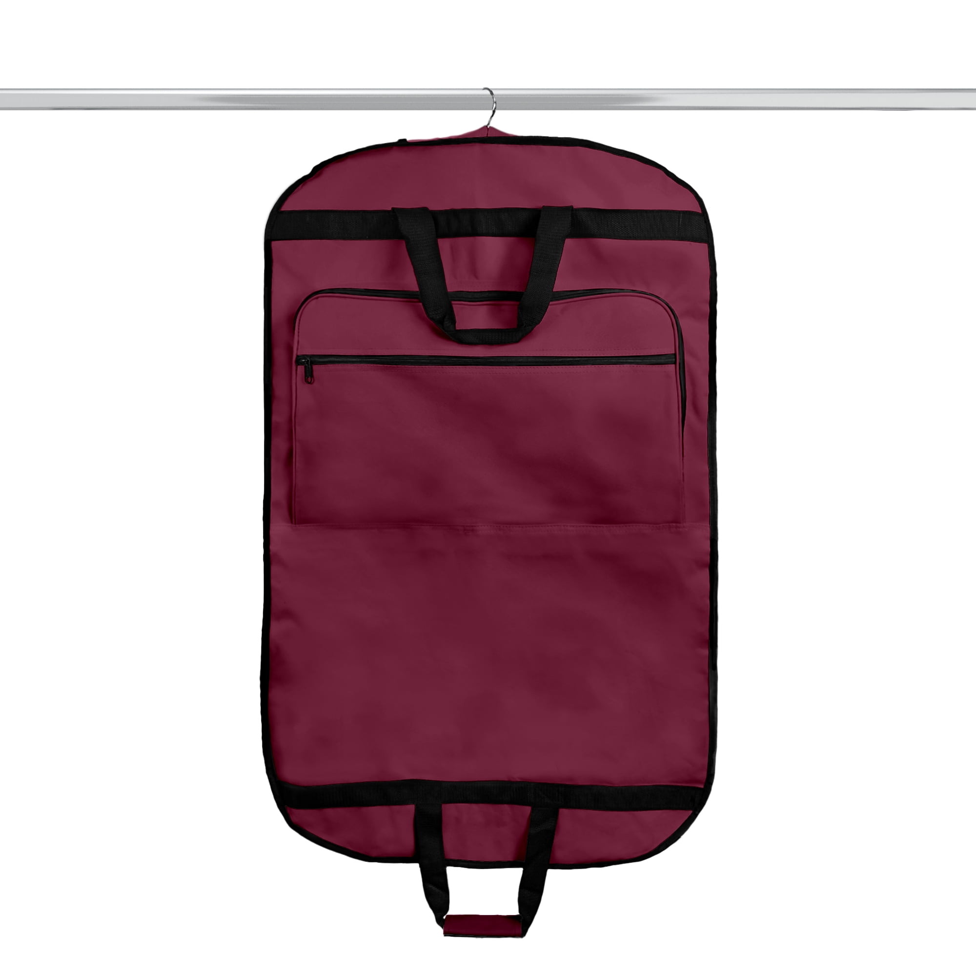 DALIX 39" Business Garment Bag Cover for Suits and Dresses Clothing Foldable w Pockets in Maroon