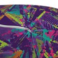 thumbnail image 3 of Urban Pouf Cover with Zipper, Modern Design Colorful Triangles from Abstract Scuffed Drop Sprays Hipster Art, Soft Decorative Fabric Unstuffed Case, 30" W X 17.3" L, Multicolor, by Ambesonne, 3 of 5