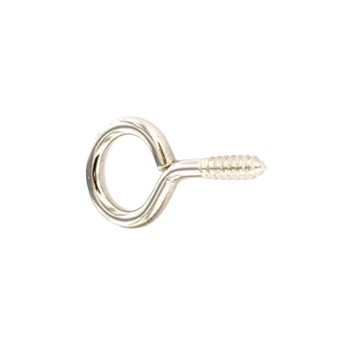 Securpak Crochet à Oeil en Fil de Rideau Plaqué Nickel (Lot de 40)