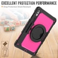 thumbnail image 4 of Case for Samsung Galaxy Tab S10 Ultra 2024/ S9 Ultra/ S8 Ultra 14.6 inch, 360 Rotating Stand Handle Pencil Holder Shoulder Strap Heavy Duty Shockproof Cover, Rose PC, 4 of 7