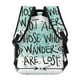 thumbnail image 4 of Disketp Not All Who Wander Are Lost1 Mochila Estampada para Hombre y Mujer – Mochila Ligera Clásica con Múltiples Bolsillos para Universidad, Trabajo y Viajes-One Size, 4 of 5