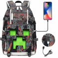 thumbnail image 1 of Minecraft Backpack Travel Bag With Usb Student Bag, 1 of 5