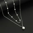 thumbnail image 5 of CFIOZYOS Gold Pearl Necklace for Women, 14K Gold Plated Layered Pearl Necklaces for Women Trendy Simple Herringbone Chain Pearl Necklace for Women Gold Jewelry Gifts, 5 of 10