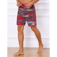 thumbnail image 2 of DARING DIVA Men's Summer Drawstring Color Block Beach Shorts 36 Dark Red, 2 of 6