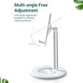 thumbnail image 4 of Amdohai F012 Multi-angle Phone Desktop Stand Holder Portable Tablet Aluminum Alloy Holder Compatible with All iPhone Smart Cell Phone Tablet iPad for Bed Black, 4 of 8