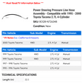 thumbnail image 2 of Power Steering Pressure Line Hose Assembly - Compatible with 1995 - 2000 Toyota Tacoma 2.7L 4-Cylinder 1996 1997 1998 1999, 2 of 2