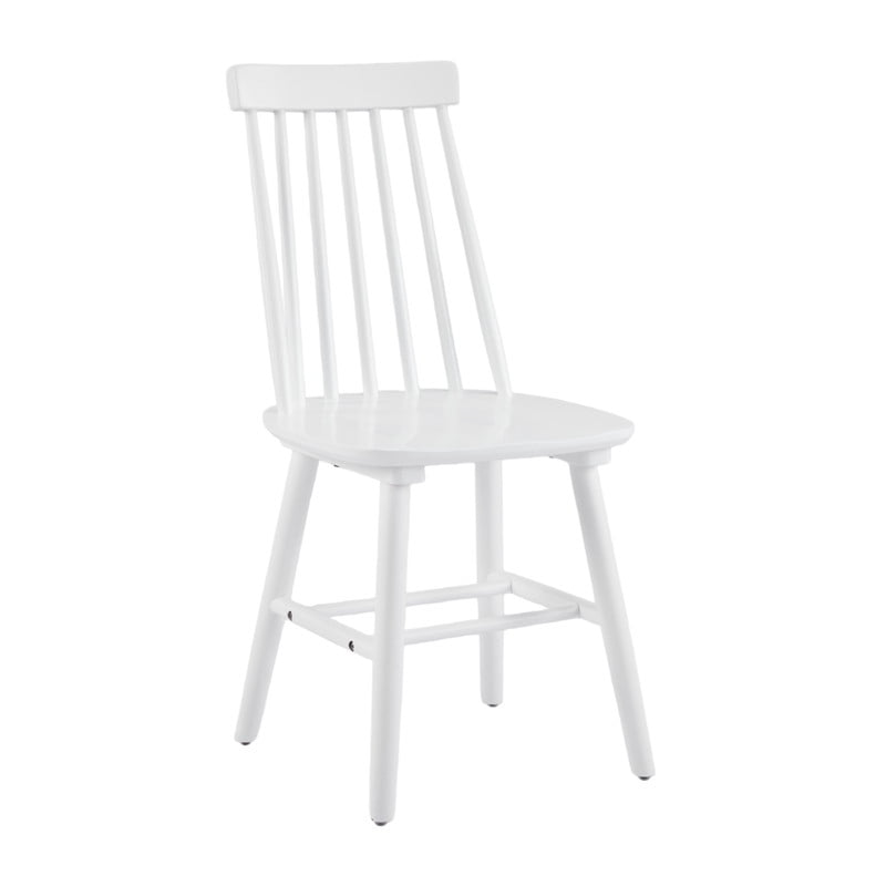 2-Pack Wooden Dining Chairs, Solid Wood Spindle Back Side Chair Set of 2, Mid-Century Modern Armless Kitchen Chairs for Dining Living Room