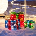 thumbnail image 3 of 3 Sets Christmas Light Gift Boxes Décor,Christmas Decorations Outdoor Indoor, 3 of 7