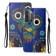 thumbnail image 2 of Allytech Galaxy S21 Case, Embossed Colorful Pattern Folio Flip PU Leather Folding Stand Impact Resistant Drop Protection Shockproof Cards Slots Wallet Case Cover for Samsung Galaxy S21, Owl, 2 of 7