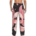 thumbnail image 2 of Bixox Men's Chibi Axolotl Sakura Fantasy Patterned Pajama Pants with Pockets Lounge Clothes for Home, 2 of 5