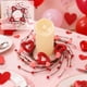 thumbnail image 1 of Uuiauoio Valentine Candle Rings Wreaths Red Heart and Berry Candle Holder Rings Red Pip Berry Candle Rings Mini Wreaths for Valentine's Day Wedding Windows Table Centerpieces, 1 of 6