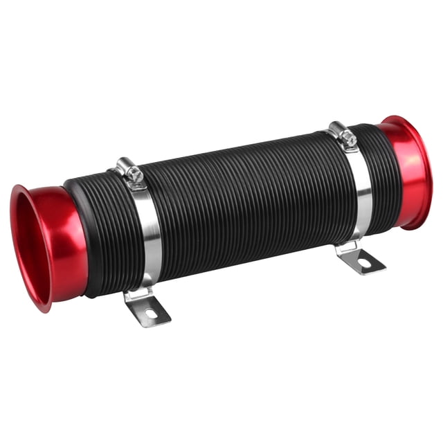 Air Intake Pipe 3inches Universal Adjustable Expansion Tube Duct Hose Car Modified Accessory, Red