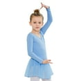 thumbnail image 3 of GYRATEDREAM Girls Ballet Leotards with Skirt Long Sleeve and Bow-Cross Back Dance Gymnastic Ballerina Outfit Dress Tutu Dress for 3-10 Years, 3 of 7