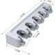 thumbnail image 5 of Soporte de pared para escobas de diseño versátil, construcción resistente de aluminio y plástico, resistente a la humedad, impermeable, soporta hasta 5 kg, fácil instalación, ajustable para varios, 5 of 5