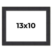 13x10 Frame Black Real Wood Picture Frame Width 1.25 Inches | Interior Frame Depth 0.5 Inches |
