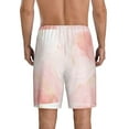 thumbnail image 3 of Fotbe Pink Marble Pajama Shorts for Men, Men's Pajama Bottoms, Sleepwear,Short Pajama Pants-Large, 3 of 9