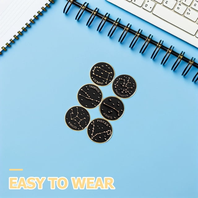 Minkissy 12pcs Various Styles Enamel Badge Set for Shirts Decoration Alloy