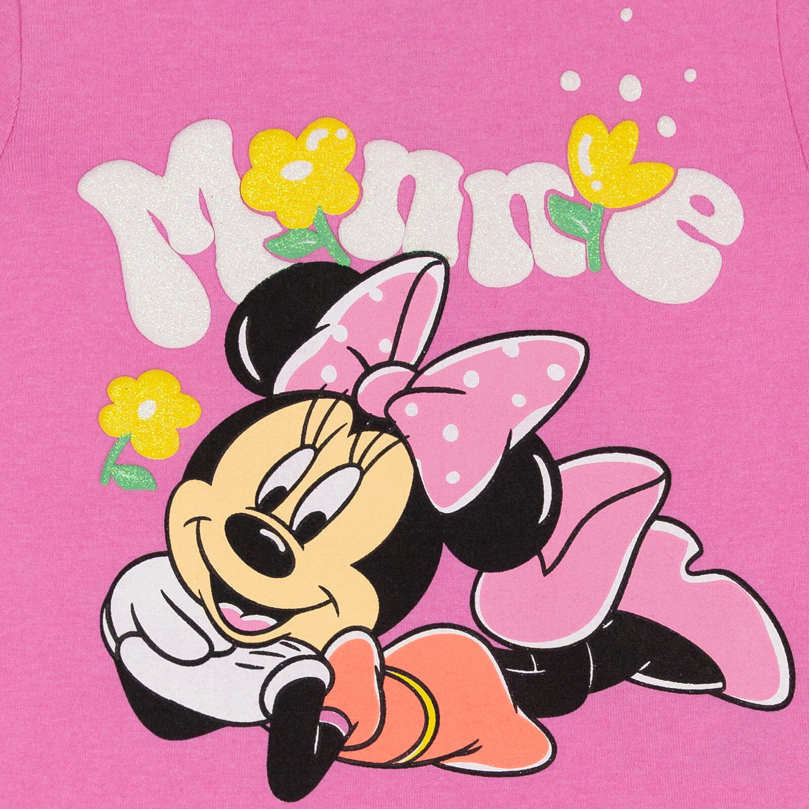 Disney Minnie Mouse Little Girls' 2-Piece Tee and Shorts Set Minnie Pink Plaid