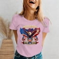 thumbnail image 2 of American Flag Patriotic T-Shirts Women 250th Anniversary V Neck Short Sleeve Summer USA Tops, 2 of 4