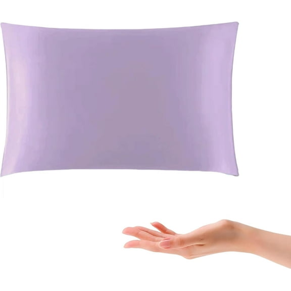 100% 22 Momme Mulberry Silk Small Pillow 10"x 13" Made in USA, Organic Cotton Fill, Travel Size Mini Nap Pillow with Silk Pillow Case, Soft Tiny Little Pillow, Hypoallergenic