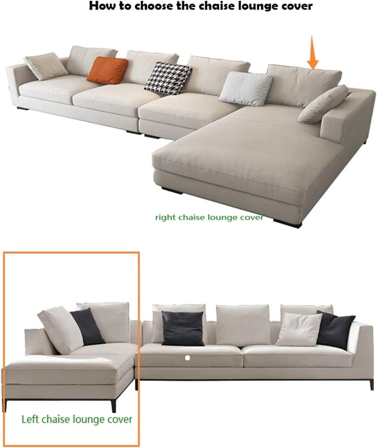 Jacquard Chaise Lounge Cover,Modern Polar Fleece sectional Sofa slipcover,Stretch Left/Right Armchair Cover for loveseat L Shaped Sofa (Cyan,Left Chaise Lounge)
