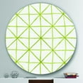 thumbnail image 3 of Designart 'geometric Green Triangle II' Geometric Metal Circle Wall Art, 3 of 3