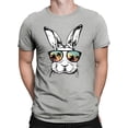 thumbnail image 2 of Mens Easter Shirt Street Hop Printing Short Sleeve Fashion Design Mens Activities Shirt,Grey,S, 2 of 3