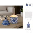 thumbnail image 5 of Chinoiserie Pagoda Scented Candle with Lid for Men and Women - Decorative Small Candle for Outdoor and Indoor Spaces - Accent Display for Living Room, Bedroom, or Bathroom Decor - 8", Blue & White, 5 of 11