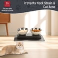 thumbnail image 7 of Marchul Elevated Stainless Steel Pet Food Bowl Detachable Double Cat Bowl Set with Non-Slip Mat for Cats Small Dogs, Black, 7 of 7