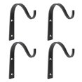 thumbnail image 4 of Ganchos de para proteger de Metal ganchos de para proteger gancho de puerta 1/2/4 piezas ganchos de pared de para proteger con tornillos para colgar para protegers-Negro BLESIY percheros de puerta de pared, 4 of 8