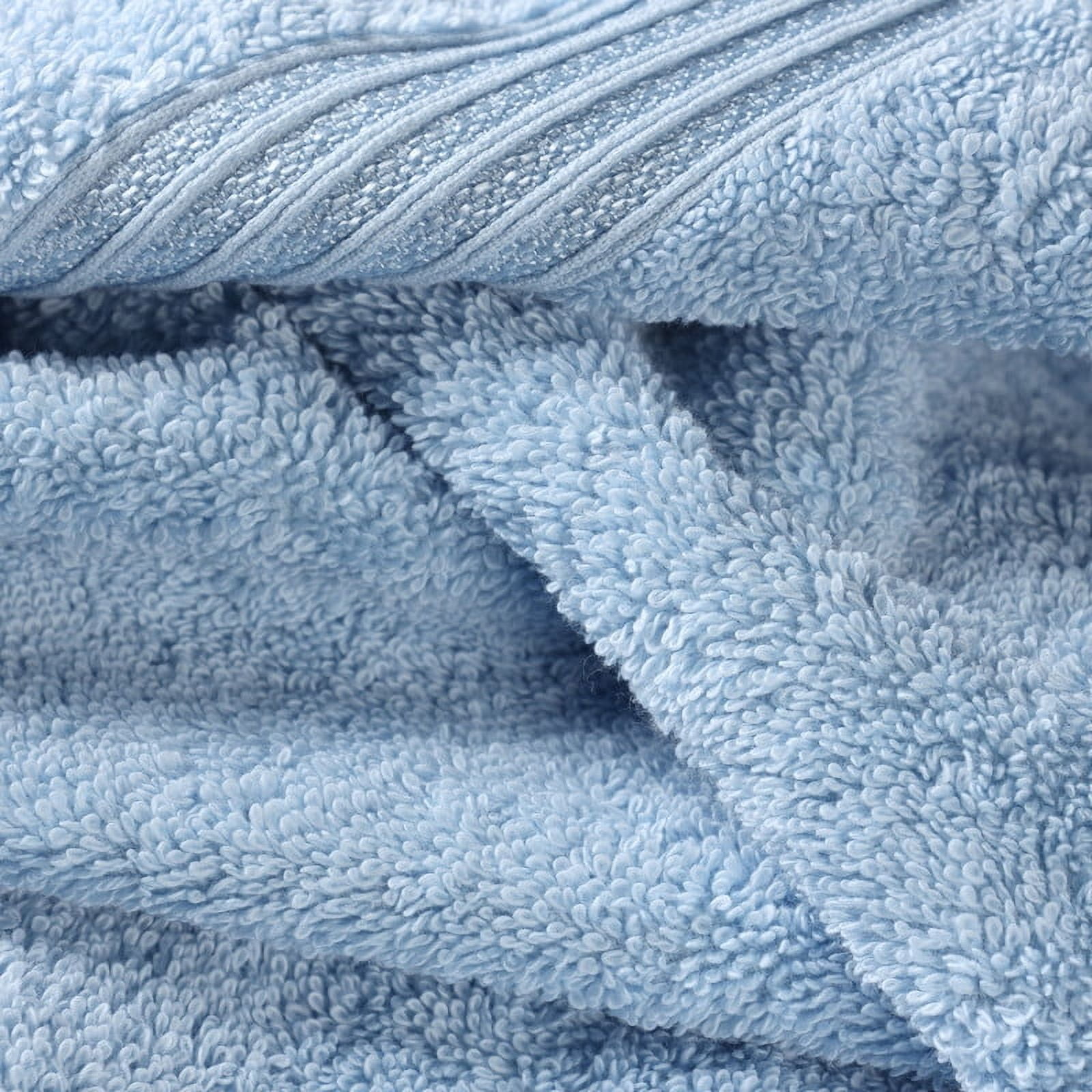Superior Egyptian Cotton Absorbent Light Blue Hand Towel Set of 8