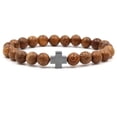 thumbnail image 1 of Compuye Christian Prayer Beads Bracelet Wooden Beads & Cross, 1 of 4