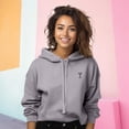 thumbnail image 3 of Dalix Martini Embroidered Hoodie Fleece Long Sleeve Cropped Sweatshirt Pullover Womens in Storm Gray 2XL XX-Large, 3 of 5