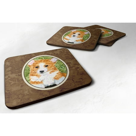 

Carolines Treasures SS8710FC Corgi Foam Coaster Set of 4 3 1/2 x 3 1/2 multicolor