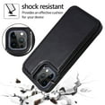 thumbnail image 7 of Dteck Case for Apple iPhone 12 Pro 6.1-inch,Shockproof PU Leather Wallet iPhone 12 Case Card Holder Kickstand Flip Magnetic Hybrid Rubber Back Phone Cover,Black, 7 of 7