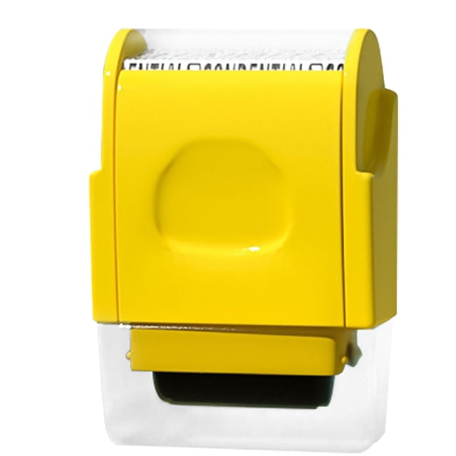 Yuarrent Identidad ID Guardia Rodillo Privacidad Información Seguridad Protección Rodillo Sello Códigos de sello en inglés Artesanía amarillo Yuarrent HA6107-01B