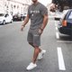 thumbnail image 1 of WILLBEST Conjunto Deportivo Informal de Verano para Hombre, Camiseta de Manga Corta Transpirable y Pantalones Cortos Deportivos con Bolsillos., 1 of 3
