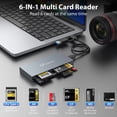 thumbnail image 4 of Nueva 6-En-1 CFexpress Tipo A Lector de Tarjetas USB3.2 Multi-Tarjeta de Lectura Simultánea 10GBps SD/TF//XD/MS/CFe-A Lector de Tarjetas, 4 of 5