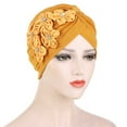 thumbnail image 4 of iHPH7 Head Wraps for Black Women Head Scarf for Cancer Patients Women Turban Head Wraps for Women Headbands for Women Pre Tied Head Scarf for Women, Yellow One Size, 4 of 7
