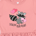 thumbnail image 4 of Inktastic Stealin' Your Heart Cute Raccoon Girls Toddler Dress, 4 of 5