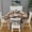 White-3, variant on Design Pattern Round Tablecloth 60 Inch – Waterproof Polyester Table Cover with Full Print Design, Wrinkle Resistant & Washable for Kitchen Dining Party Decor