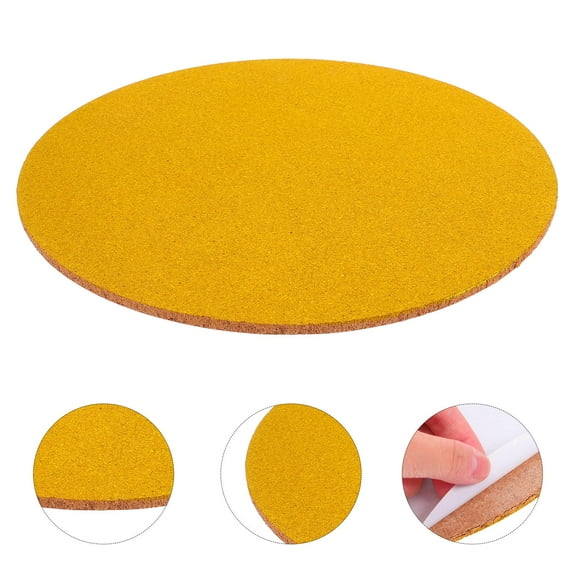 HEMOTON Light Yellow Self Adhesive Cork Board for Office Use Round Shape Easy Installation Long Lasting 6.3 Inches