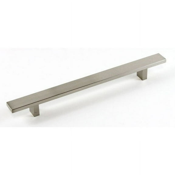 Contempo Living WCLW-12 12 in. Rectangular Aluminum Anodizing Stainless Steel Brushed Nickel Cabinet Bar Pull Handle
