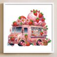 thumbnail image 3 of (PH182) Resina Con Forma Especial Camión Helado Fresa Y Diamante Parcial 30*30cm, 3 of 9