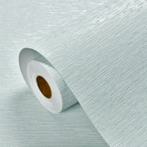 Grasscloth Wallpaper Peel and Stick 20.9in X 393in Fabric Contact Paper Wall Paper Textured Wallpaper Horizontal Stripes Look Self-Adhesive Thick Vinyl Embossed (Light Blue)