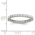 thumbnail image 2 of White Sterling Silver Ring Band Fashion Cubic Zirconia CZ, 2 of 2