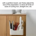 thumbnail image 3 of Organizador Montado En La Pared, Sin Perforaciones, Multiusos, Alisador De Pelo, Soporte Para Control Remoto Colgante Con Compartimento Ajustable Para El Hogar, Sala De Estar, Baño Yuarrent HA015691-00, 3 of 7