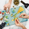 thumbnail image 4 of Fitness Cutting Board, Showing Different Gym Activities Weightlifting Equipment, Decorative Tempered Glass Cutting and Serving Board, Large Size, Apple Green Sky Blue, by Ambesonne, 4 of 5