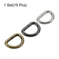 thumbnail image 2 of 20mm Metal D Rings Buckle Electroplated 3 Color (Total 15 Pack), 2 of 5