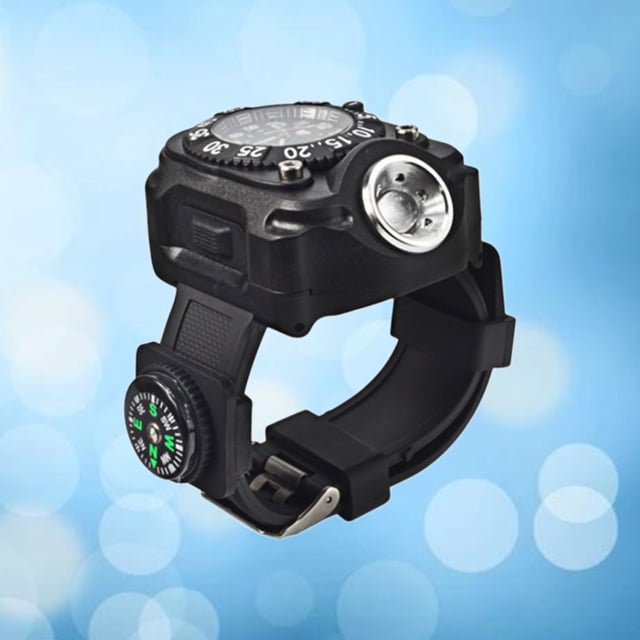 LITINKIMI Montre-Bracelet Extérieure Noire à LED avec Boussole Intégrée pour Randonnée, Camping et Course